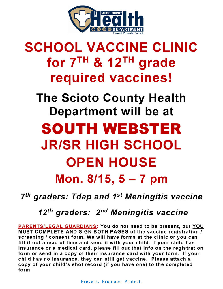 Required Vaccines for 7th and 12th Grade